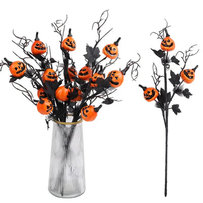 Arte de Halloween calabaza con hojas de arce