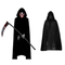 Conjunto Grimora | acessórios para Halloween capa, máscaras esqueleto e foice