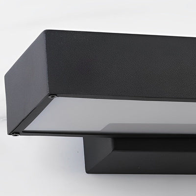 Applique d'extérieur en acier inoxydable noir