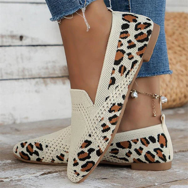 Claudia - sapatos planos não -deslizantes confortáveis ​​para mulheres com apoio ao pé do pé