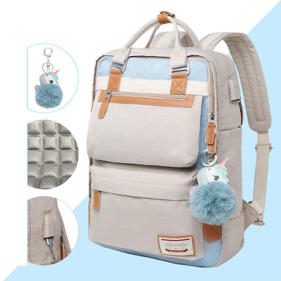Mochila impermeável elegante com um compartimento de laptop de 15,6 polegadas
