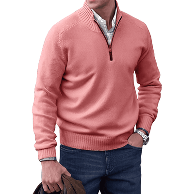 Elegante Jersey de Benoit da Caxemira com zíper
