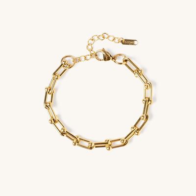 Isla | Pulseira de corrente banhada a ouro resistente à água - Ajustável