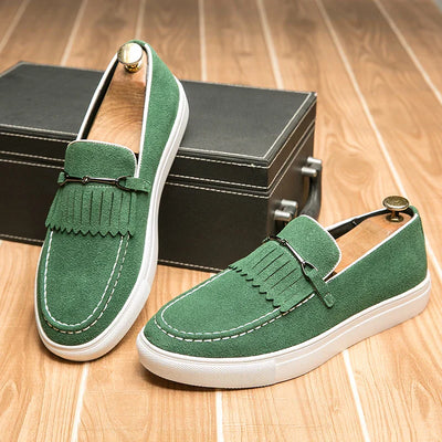 Mocassins elegantes de camurça para homens