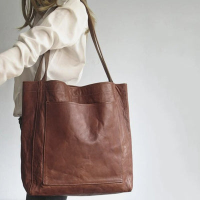 Mulher - bolsa - pele elegante, estilo moderno
