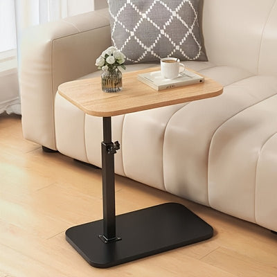 ADJUSTA - Mesa auxiliar regulable con tablero de madera y estructura de metal