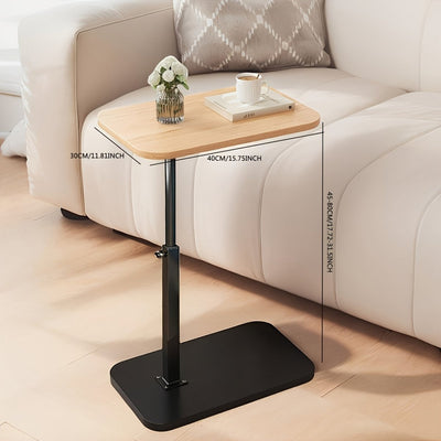 ADJUSTA - Mesa auxiliar regulable con tablero de madera y estructura de metal