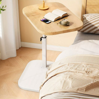 ADJUSTA - Mesa auxiliar regulable con tablero de madera y estructura de metal