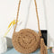 Amelia | Bolsa de crossbody geométrica redonda feita à mão com borlas