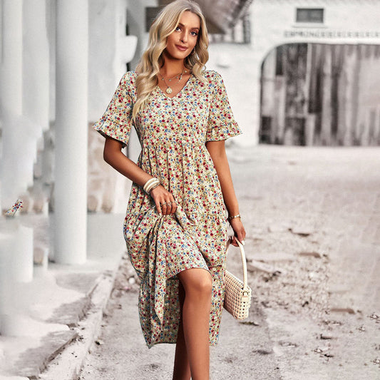 Amely - Fleurige Robe