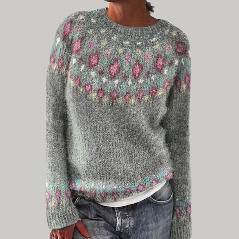 Jersey de tricô estampado casual