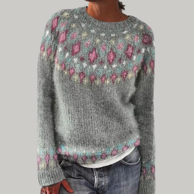 Jersey de tricô estampado casual