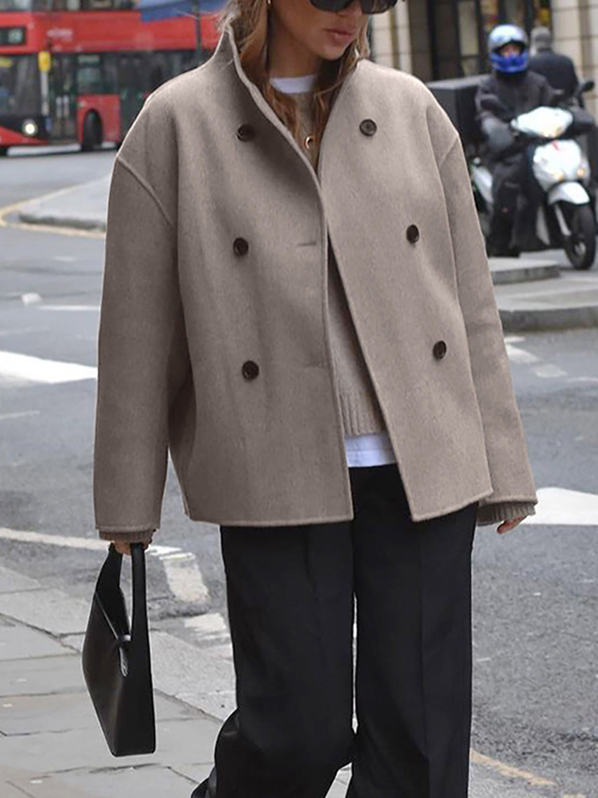 Cortavientos oversize de luxo para mulher