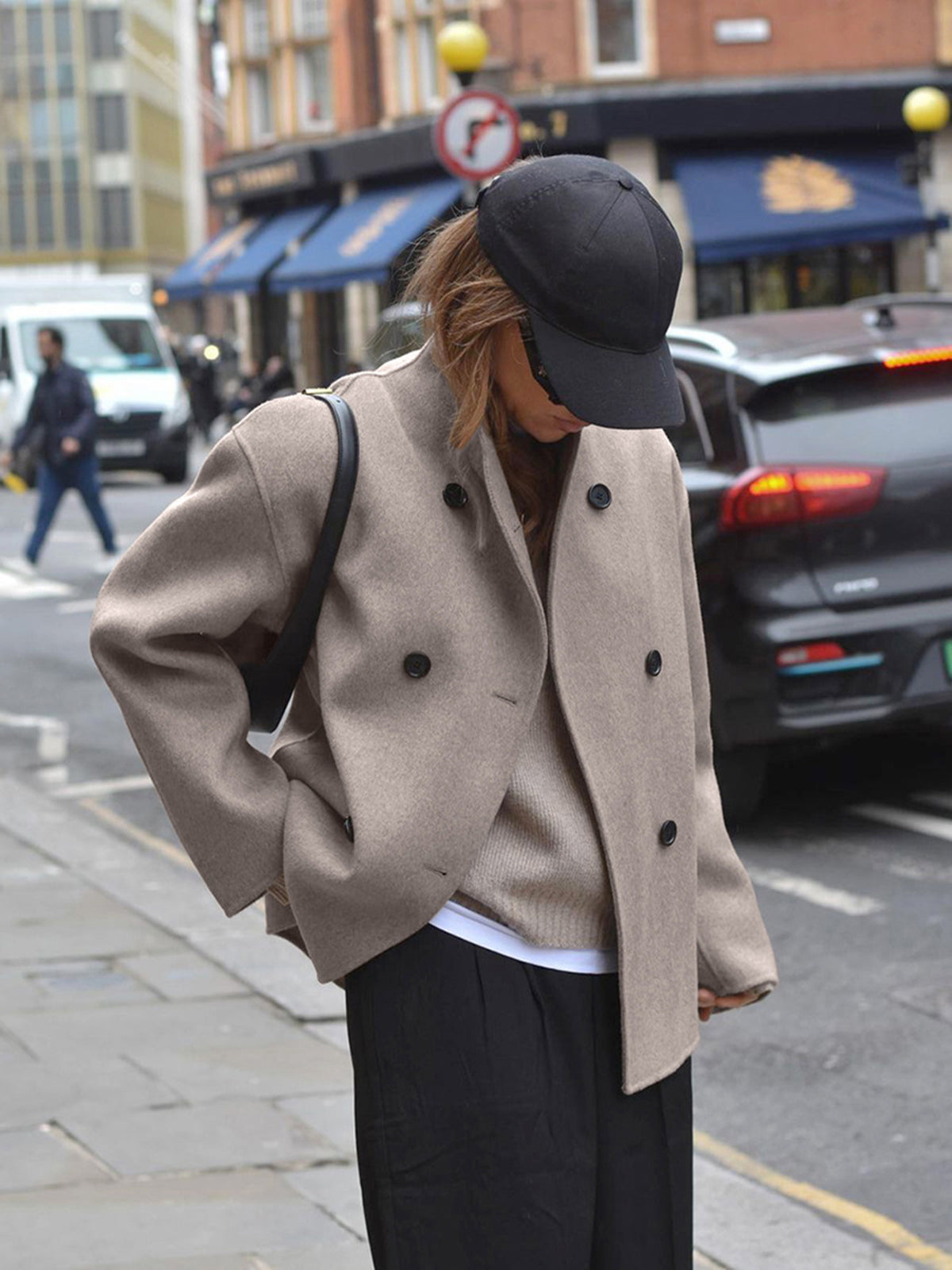 Cortavientos oversize de luxo para mulher