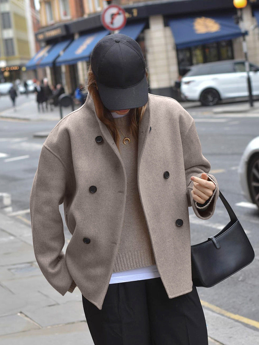 Cortavientos oversize de luxo para mulher