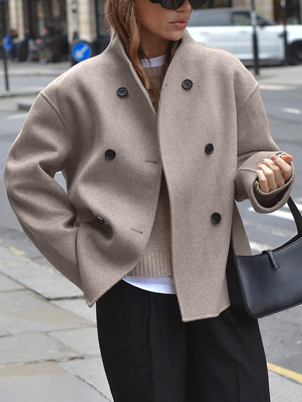 Cortavientos oversize de luxo para mulher