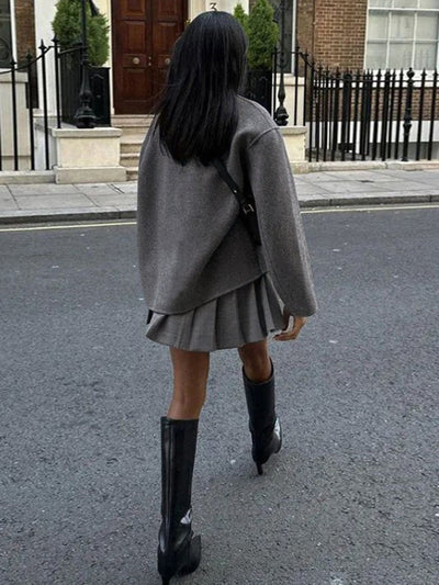 Cortavientos oversize de luxo para mulher
