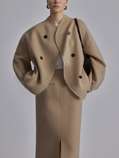 Cortavientos oversize de luxo para mulher