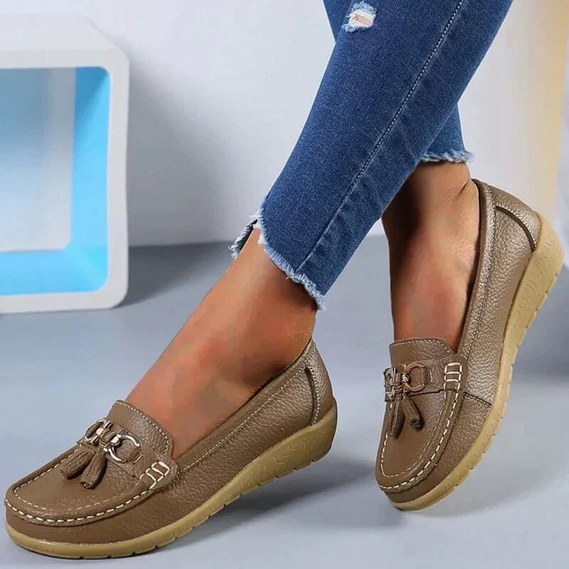 Mocasines de piel para mujer | Ortopedia