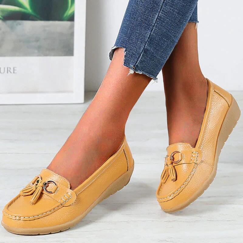 Mocasines de piel para mujer | Ortopedia