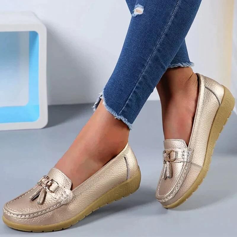 Mocasines de piel para mujer | Ortopedia