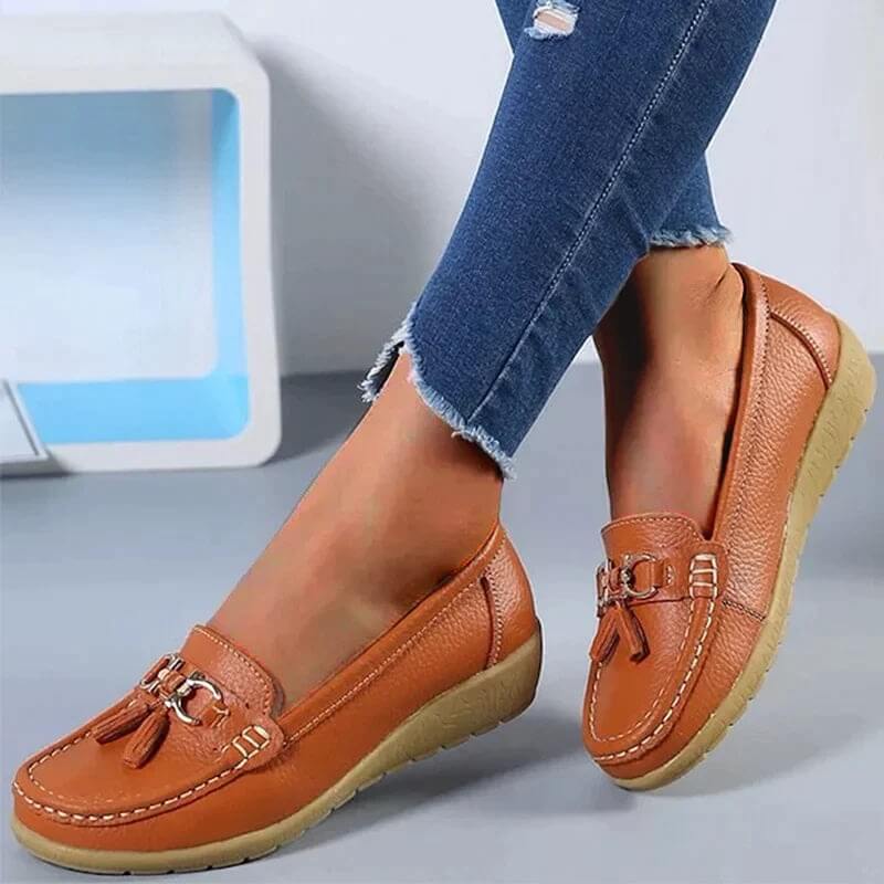Mocasines de piel para mujer | Ortopedia