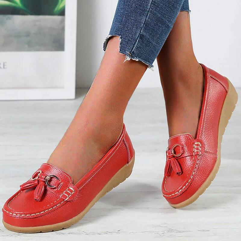Mocasines de piel para mujer | Ortopedia