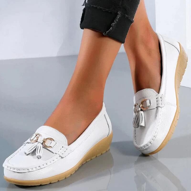 Mocasines de piel para mujer | Ortopedia
