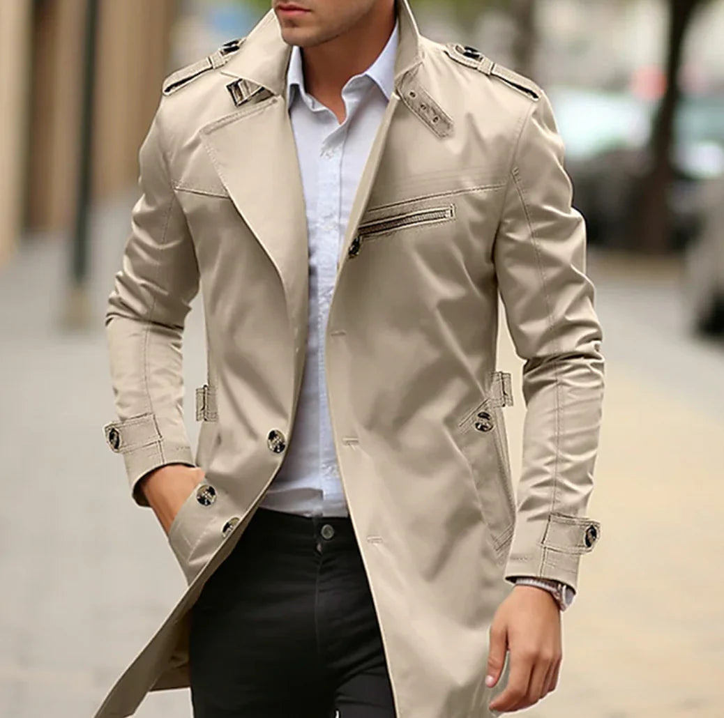 Nelio - Spring elegante Gabardina para homens