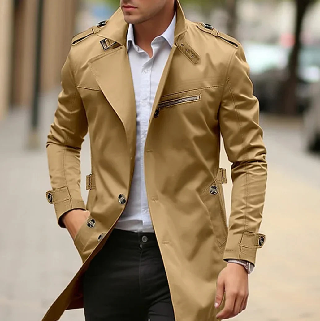 Nelio - Spring elegante Gabardina para homens