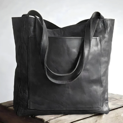 Bola de Lady de Couro Madeirada Elegante e Espaçosa | Bolsa de couro elegante e espaçosa