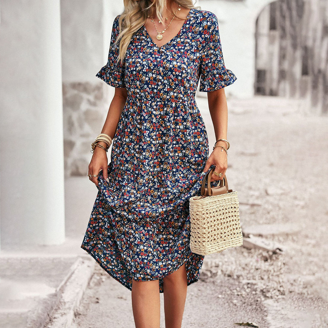Amely - Fleurige Robe