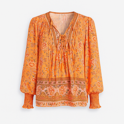 Boho blouse orange