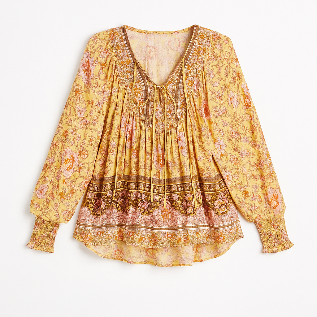 Boho blouse yellow