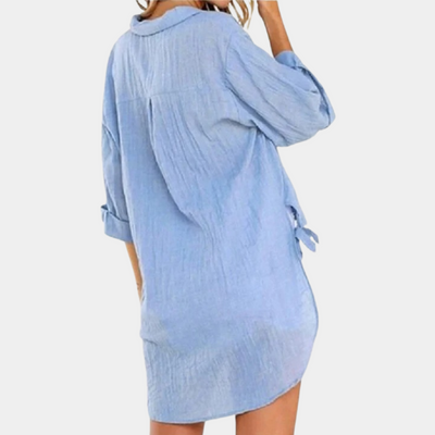 Blusa Blue Mulher Big Soft Style Casual Style