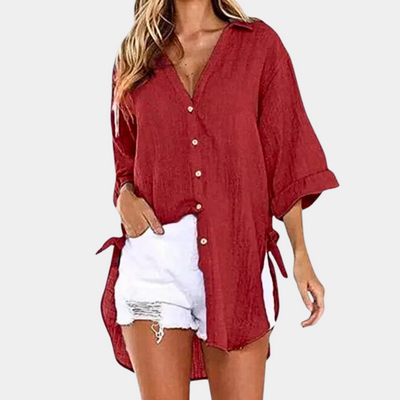 Blusa Blue Mulher Big Soft Style Casual Style