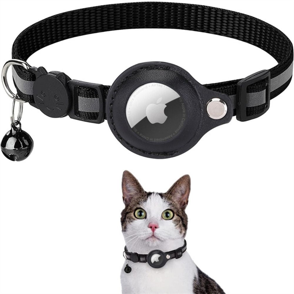 Colar de rastreamento de GPS de gato com fechamento rápido e design reflexivo para melhorar a visibilidade noturna