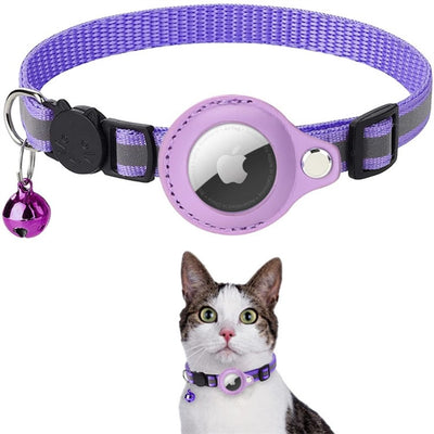 Colar de rastreamento de GPS de gato com fechamento rápido e design reflexivo para melhorar a visibilidade noturna