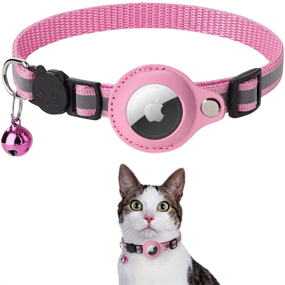 Colar de rastreamento de GPS de gato com fechamento rápido e design reflexivo para melhorar a visibilidade noturna