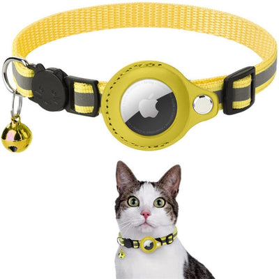Colar de rastreamento de GPS de gato com fechamento rápido e design reflexivo para melhorar a visibilidade noturna