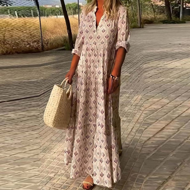 Olivia - vestido chique de Bohemio para férias de praia