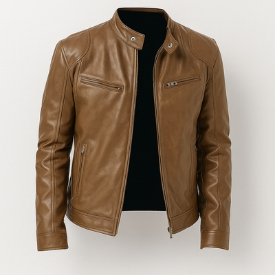 Leather Jacket Khaki