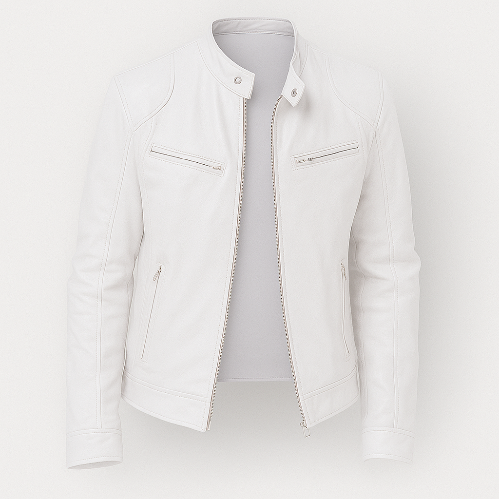 Leather Jacket white