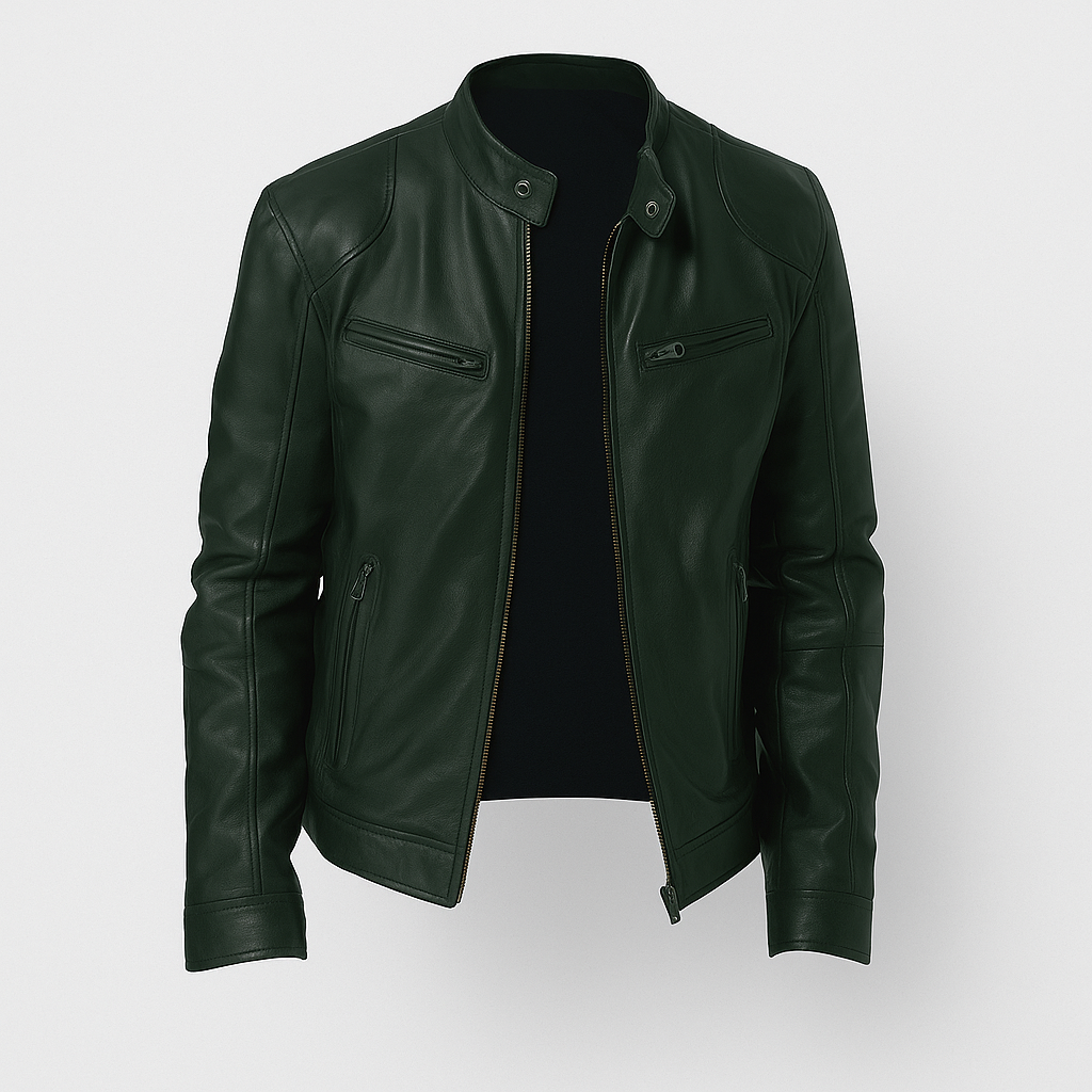 Leather Jacket green