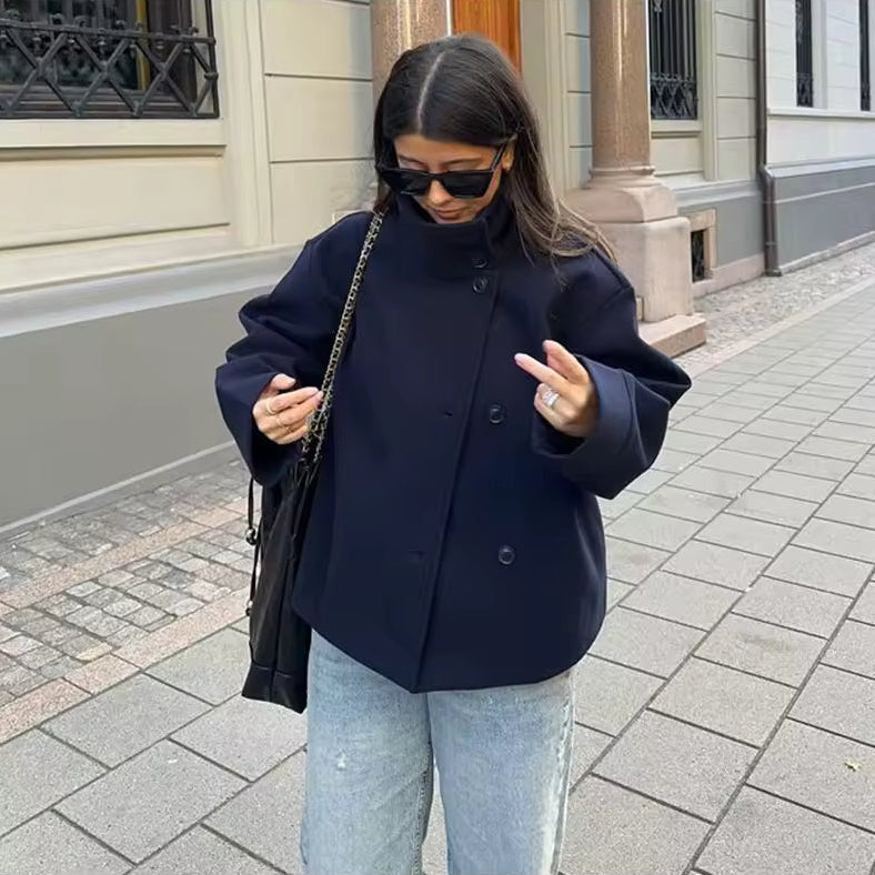 Cessie | Doppelknöpfiger Kurzmantel für Damen | Modern