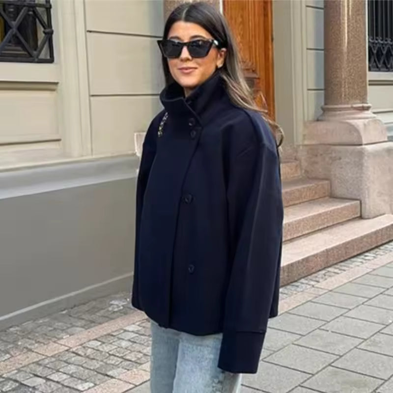 Cessie | Doppelknöpfiger Kurzmantel für Damen | Modern