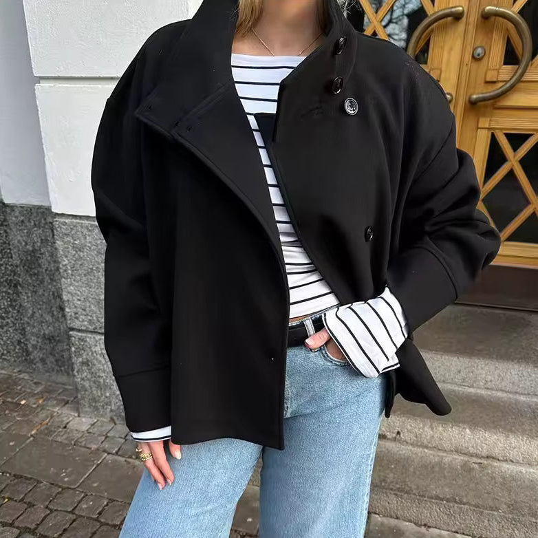 Cessie | Doppelknöpfiger Kurzmantel für Damen | Modern