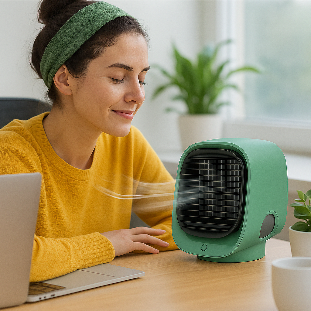 Airloom | Resfriamento e umidificador do ar portátil 2 em 1