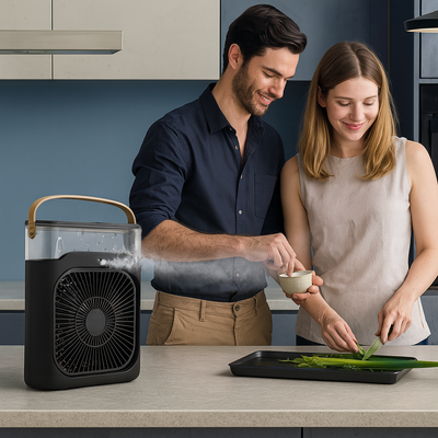 BreezeFlow | Resfriamento e umidificador do ar portátil 3 em 1