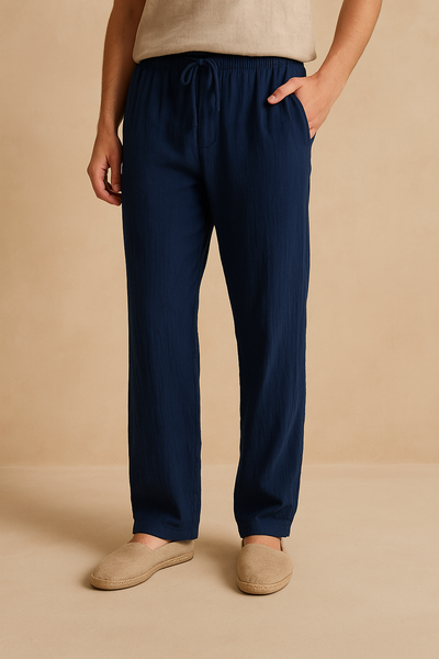 Calça de algodão Cross Cross e Cut Follow Cut confortável